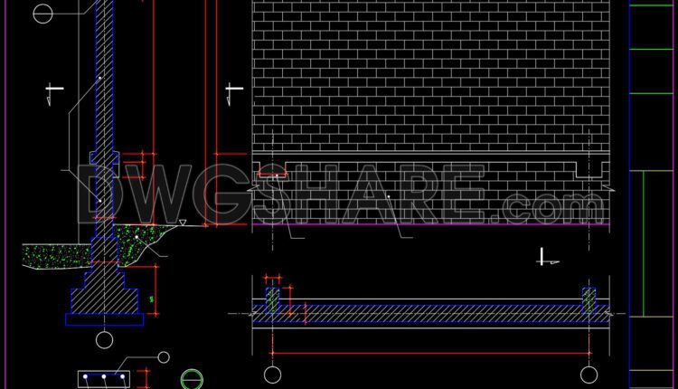 122.Gate and Fence DWG With Detailing For Free Download