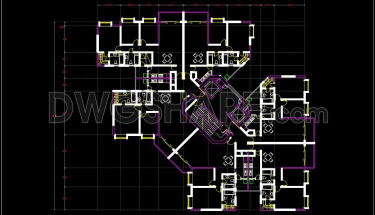 139.Apartment Plan AutoCAD File Free Download