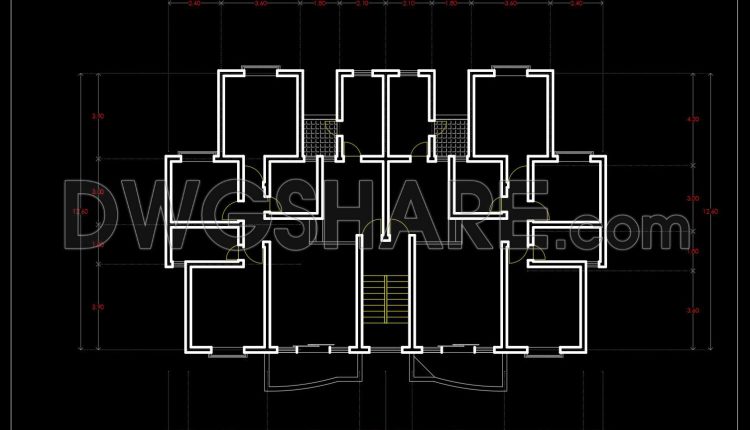 143.Apartment Plan AutoCAD File Free Download