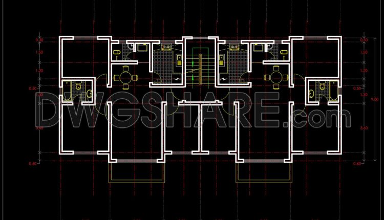 144.Apartment Plan AutoCAD File Free Download