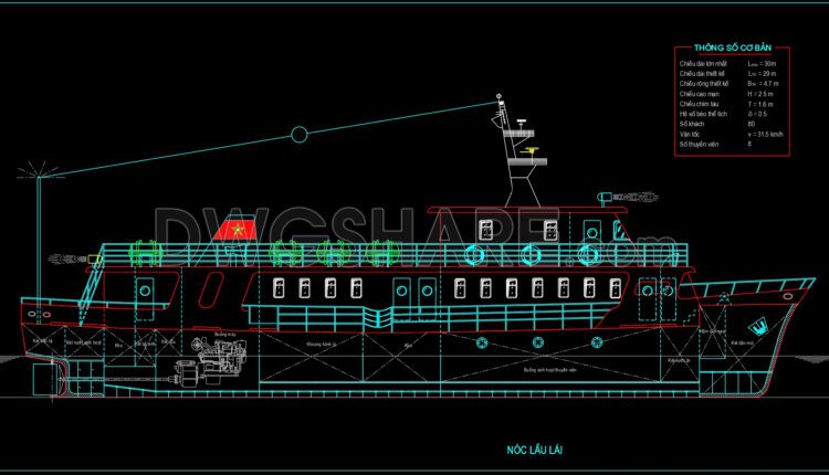 79.Autocad Drawing Of Ship design, Passenger ship arrangement For Download