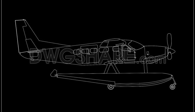 80.Seaplane AutoCAD blocks free download