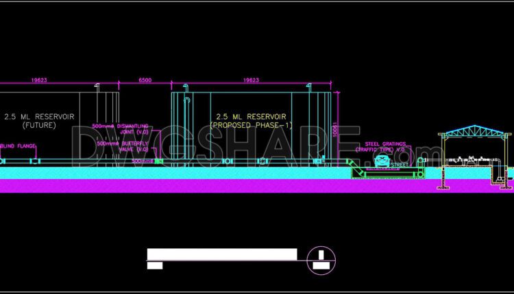 84.Autocad Drawings Of Reservoir Cross Section For Download