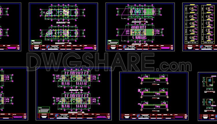 Drawings Of 4-Story House A Complete Project 4mx17m For Download