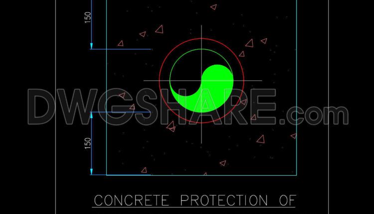 102.Concrete Protection of Pipelines Under Buildings Detail Autocad Drawing DWG