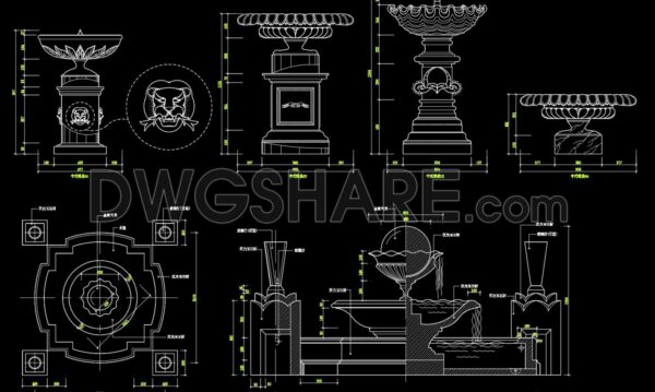 3 years ago
                

                
             5,119142.Autocad detailed drawings of various types of water fountains for download