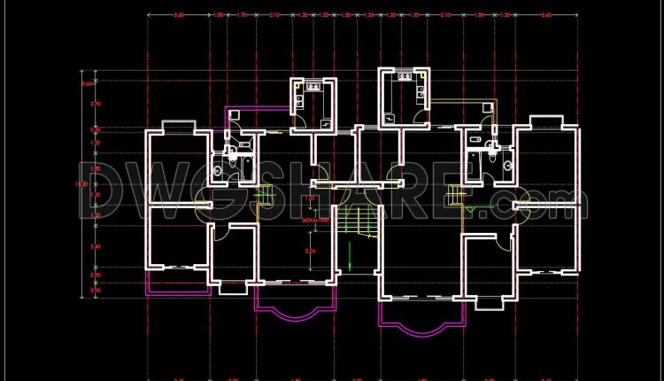 148.Apartment Plan AutoCAD File Free Download