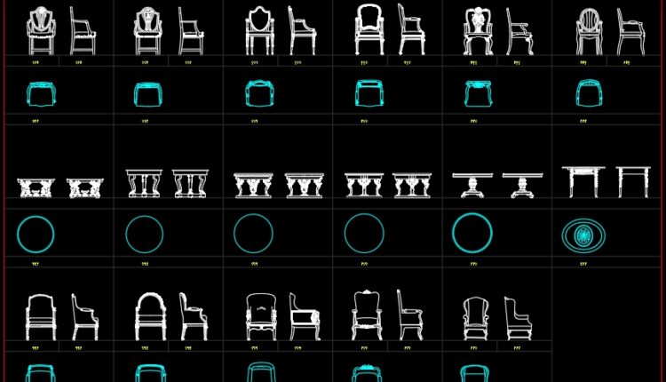 227.Free Chinese Furniture Blocks