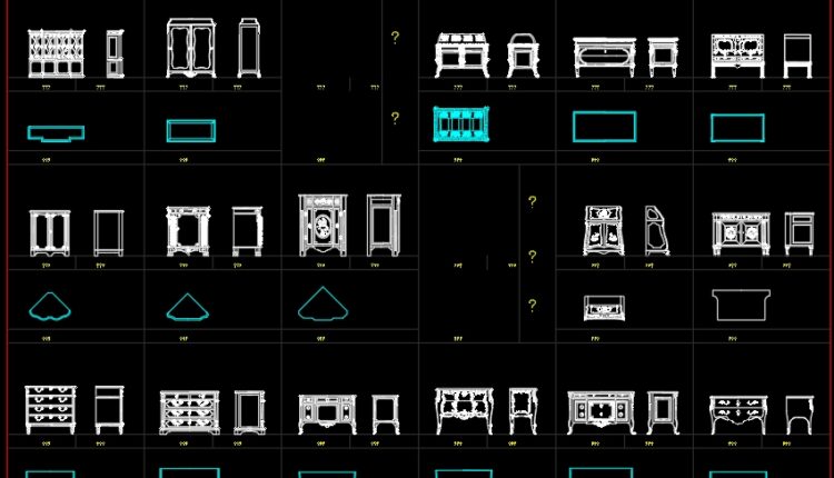 227.Free Chinese Furniture Blocks