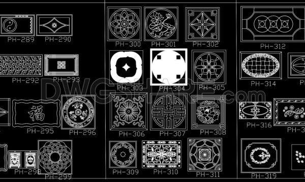 243. Paving Design CAD Blocks