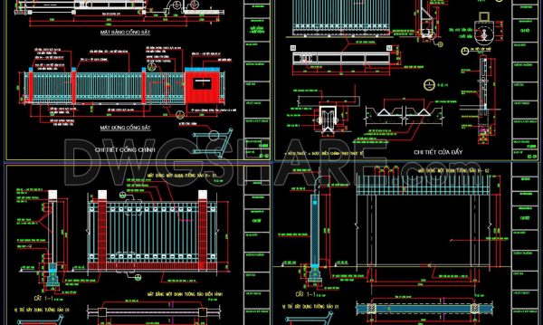 3 years ago
                

                
             5,226124.Gate and Fence DWG With Detailing For Free Download