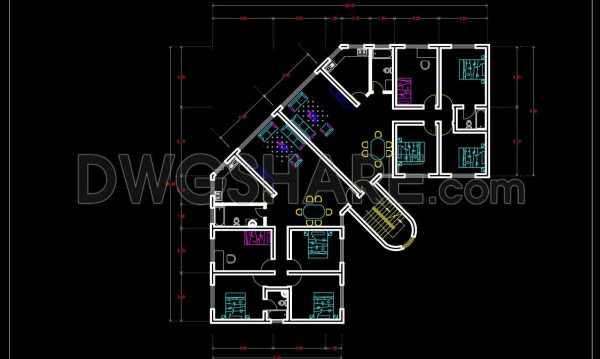 152.Apartment Plan AutoCAD File Free Download