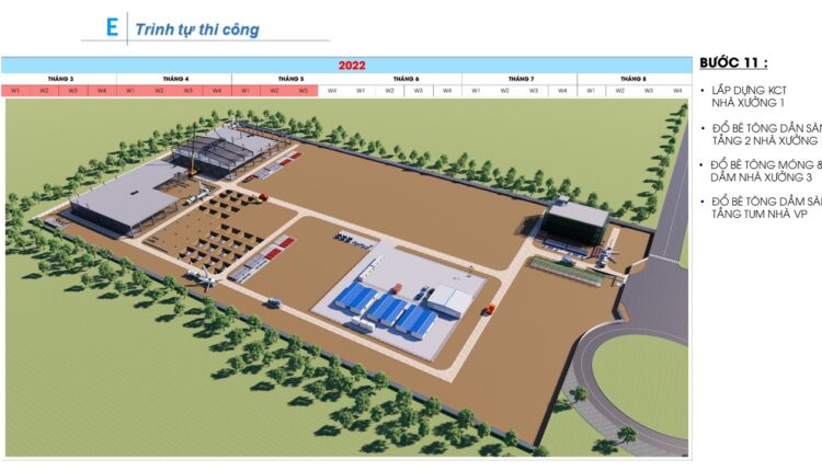 AutoCAD drawing of the detailed construction method for a workshop