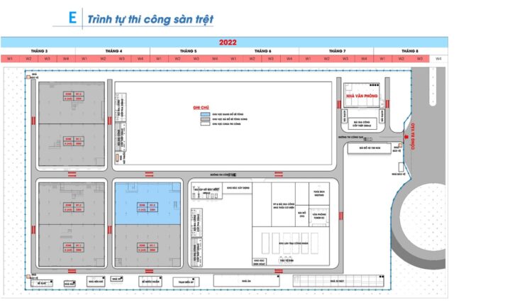AutoCAD drawing of the detailed construction method for a workshop