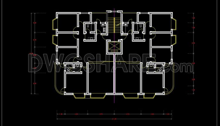 154.Apartment Plan AutoCAD File Free Download