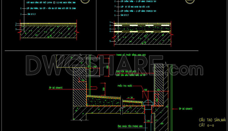 191.Download detailed CAD drawings of the roof structure and roof drainage