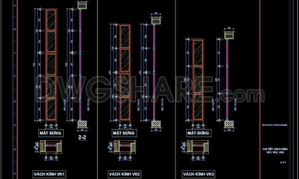 419.Detailed AutoCAD Drawings Of Windows For Download