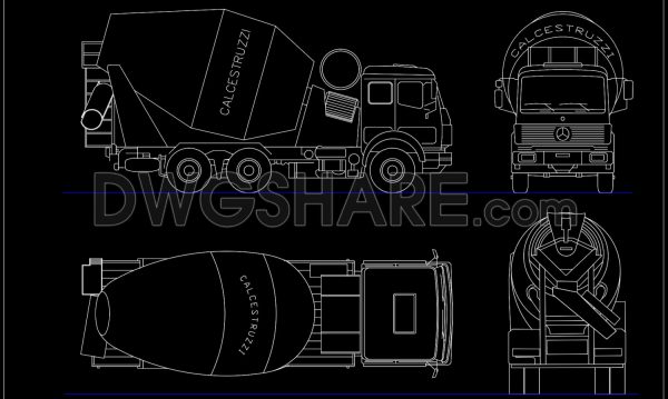 86.Autocad Drawings Of Reinforced Concrete Trucks For Download