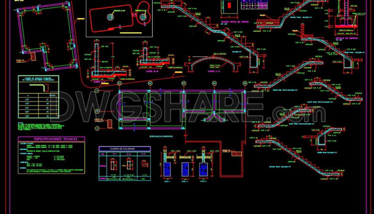 106.Autocad Drawing Of Swimming Pool Reinforced Concrete For Download (2)