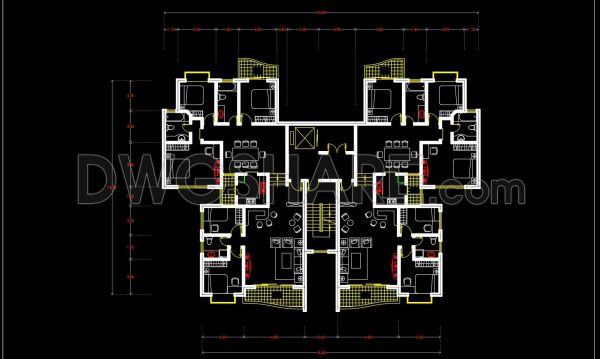 169.Apartment Plan AutoCAD File Free Download