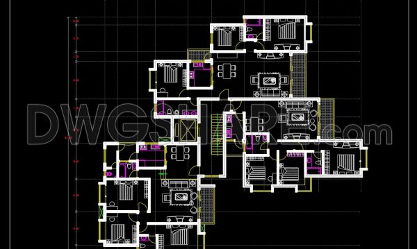 170.Apartment Plan AutoCAD File Free Download