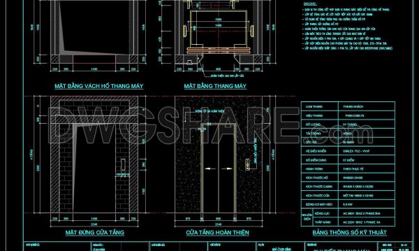 125.Detailed CAD drawing of the elevator design for the building