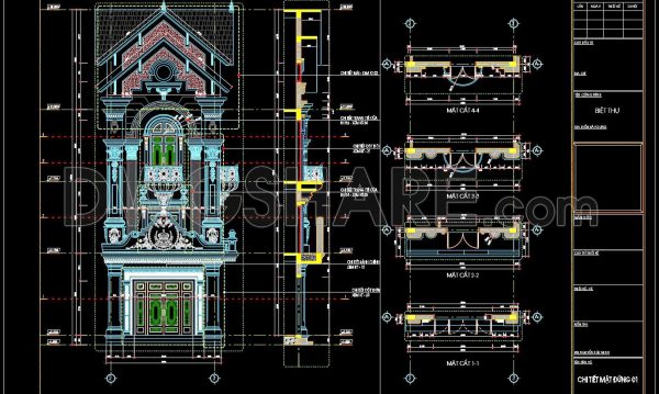 3 years ago
                

                
             1,919206.Detailed AutoCAD drawings of vertical facades in classical architecture
