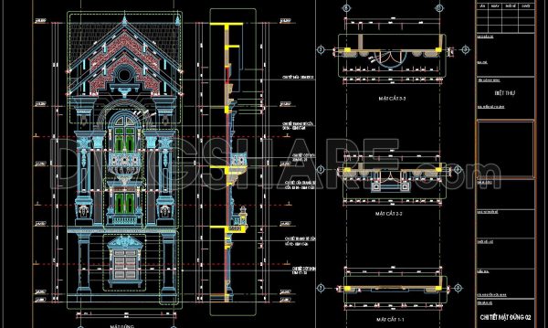 3 years ago
                

                
             1,728208.Detailed AutoCAD drawings of vertical facades in classical architecture