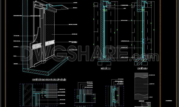 3 years ago
                

                
             1,881212. Detailed CAD drawing of the steel frame system and soundproof wall structure