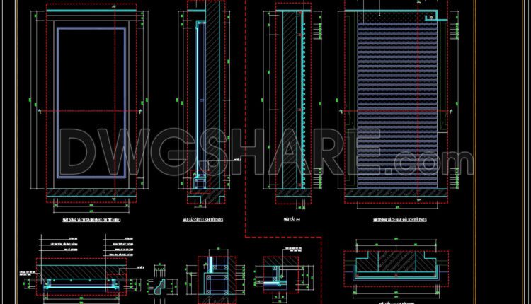 212. Detailed CAD drawing of the steel frame system and soundproof wall structure (3)