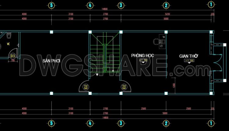 243. Drawings Of 3-Story House A Complete Project 5mx14.8m For Download