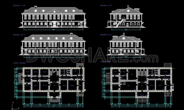 25. AutoCAD drawing of the Monastery design available for download