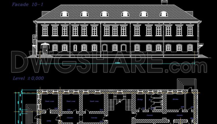 25.AutoCAD drawing of the Monastery design available for download