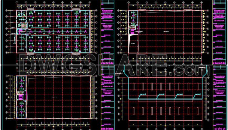 41. Detailed CAD drawings for the electrical design of a 2100m2 manufacturing workshop