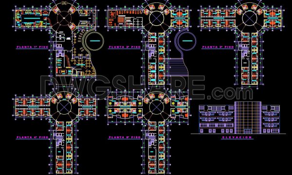 3 years ago
                

                
             3,531CAD drawing for the design of the functional layout of a 5-story hotel