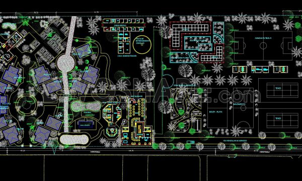 3 years ago
                

                
             6,569CAD drawing of the combined layout for a resort complex integrated with entertainment facilities