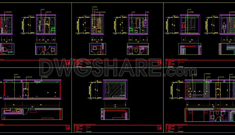 Detailed AutoCAD drawings for the design of a 125m2 apartment in a condominium