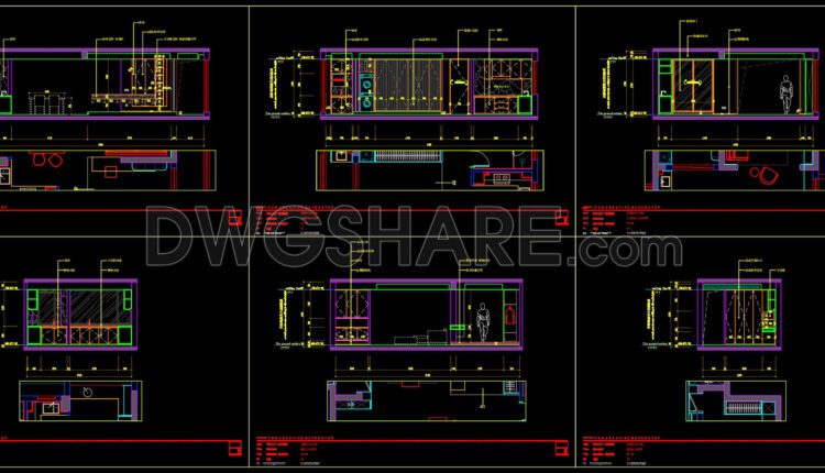 Detailed AutoCAD drawings for the design of a 125m2 apartment in a condominium
