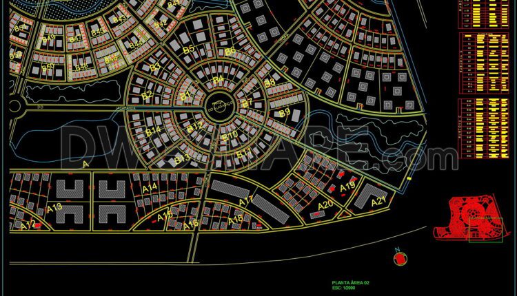 120. CAD drawing of the industrial park planning at a scale of 1-5000