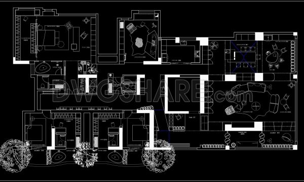 2 years ago
                

                
             3,029187. Functional layout plan for a villa project with an area of 500m2