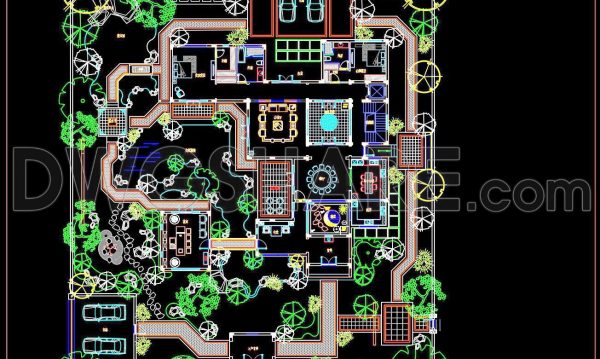 2 years ago
                

                
             4,002188. Functional layout plan for a villa garden project with an area of 1700m2