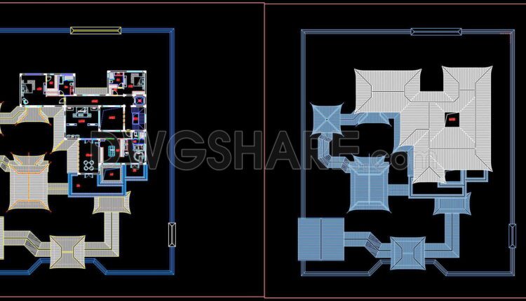 188. Functional layout plan for a villa garden project with an area of 1700m2