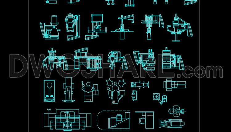 233. CAD drawings of medical equipment, hospital equipment