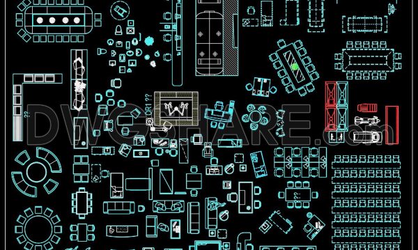 2 years ago
                

                
             6,771235. The CAD layout drawing of various types of office desks and chairs