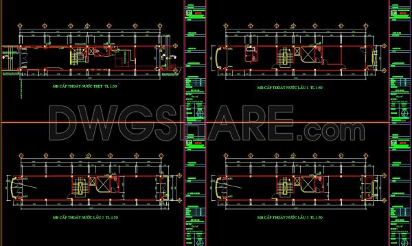 2 years ago
                

                
             1,07543. CAD drawings for designing the drainage system of a 5-story townhouse 4m x 22.6m