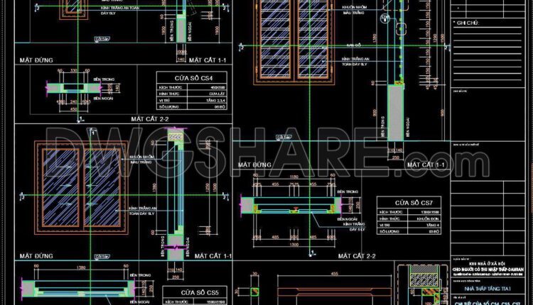 462.Detailed AutoCAD Drawings Of Doors, Windows For Download (4)