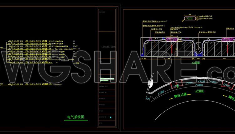 CAD drawings is a design for the construction of an indoor children’s playground