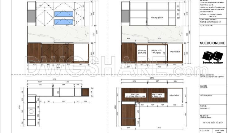 SketchUp Layout drawing for the interior design and construction of a 3-bedroom condominium