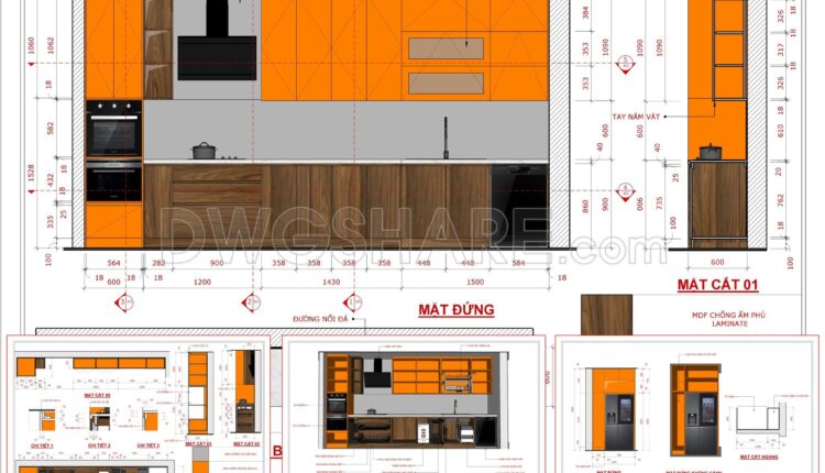 SketchUp Layout drawing for the interior design and construction of a two-bedroom condominium