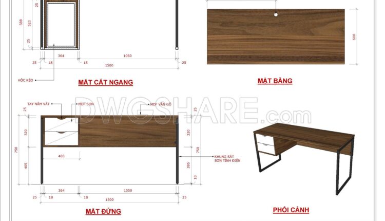 SketchUp Layout drawing for the interior design and construction of a two-bedroom condominium